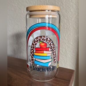 Teacher Life Glass Cup